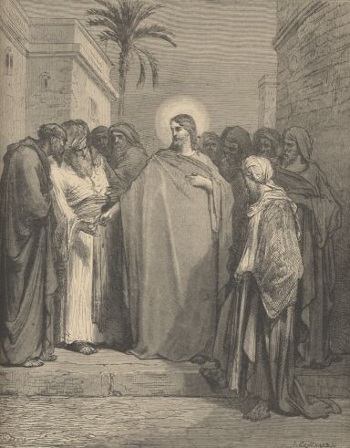 Dispute between Jesus and the Pharisees by Gustav Dore