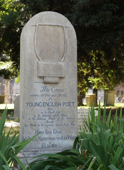 Keats grave in Rome