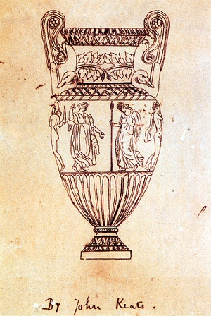 Keats' tracing of an engraving of the Sosibios vase