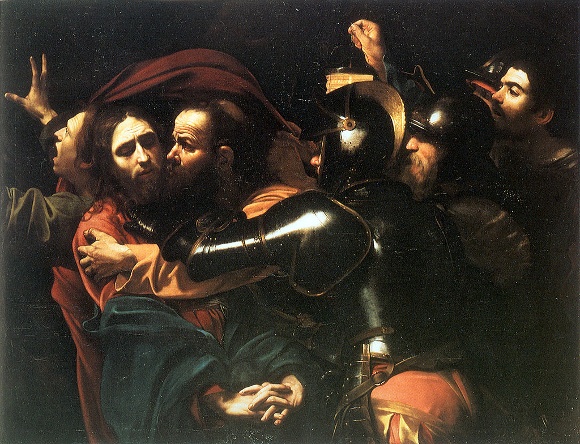 The kiss of Judas and arrest of Jesus by Caravaggio