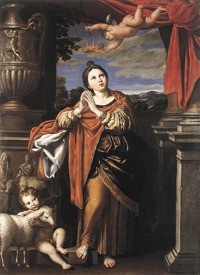 St Agnes by Domenichino circa 1620