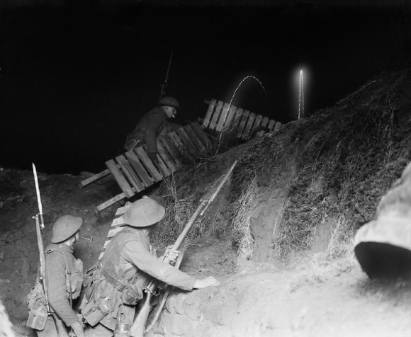 WWI Trench at night