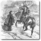 Jane meets Rochester as he falls from his horse